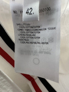 New $1890 Thom Browne Dress White Size 42/6 Italy