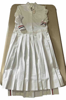 New $1890 Thom Browne Dress White Size 42/6 Italy
