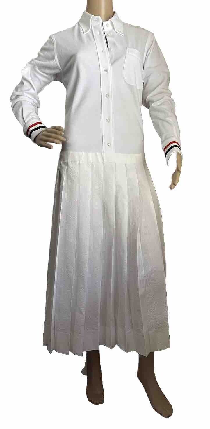 New $1890 Thom Browne Dress White Size 42/6 Italy