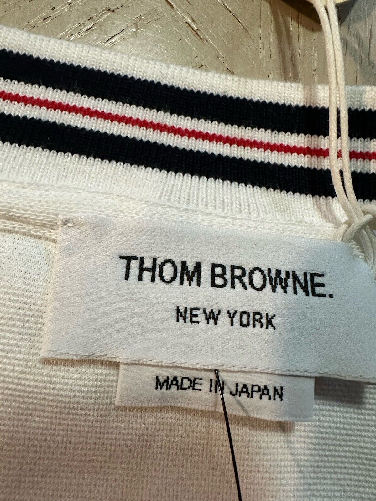 New $750 Thom Browne V Neck Stripe Sweater Vest White Size 44/8 Japan