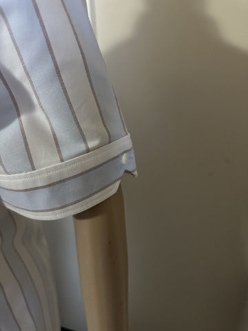 New $720 Thom Browne Striped Midi Shirtdress Blue/White/Multi Size 40/4 Italy