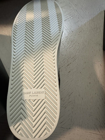 NIB Saint Laurent Men Leather Leopard Pr. Sneakers  Black/Gold 11 US/44 E 689072