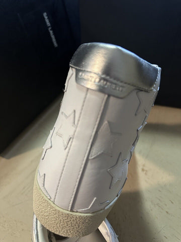 NIB Saint Laurent Mid-top Leather sneakers White 7 US/40 Eu 672906