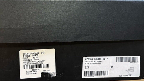 NIB Saint Laurent Mid-top Leather sneakers White 7 US/40 Eu 672906