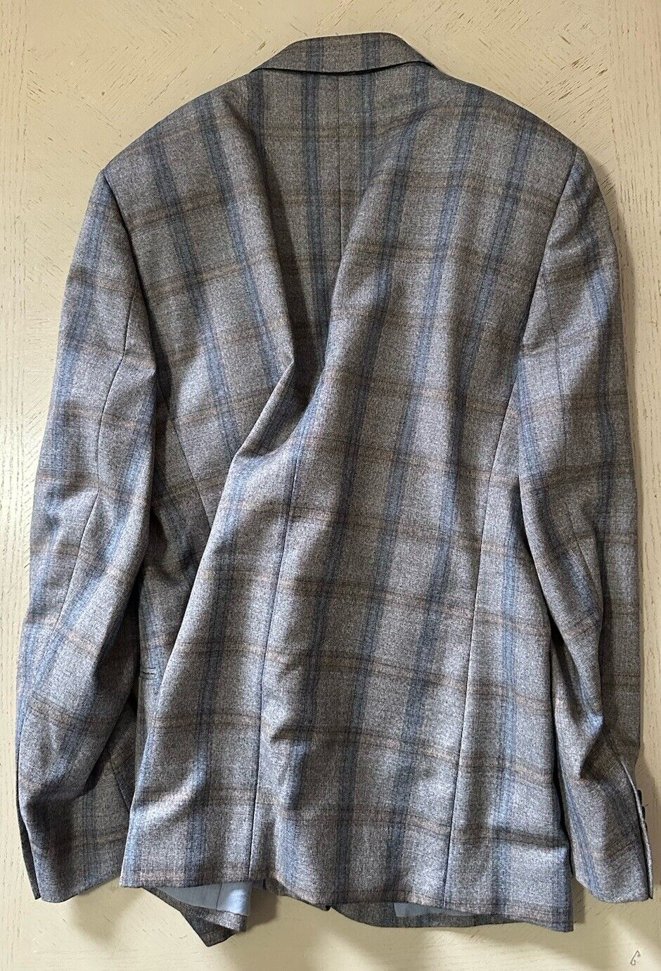 NWT $2795 Giorgio Armani Men Plaid Sport Coat Jacket Blazer Brown/Blue 42/52