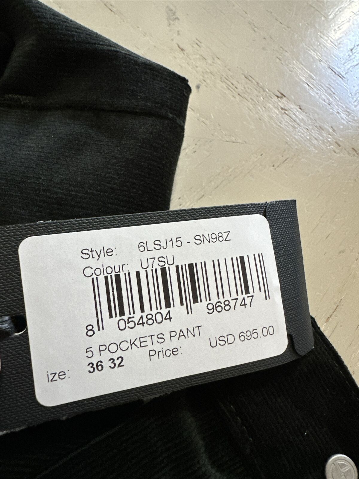 NWT $695 Giorgio Armani Mens Corduroy Jeans Pants DK Green 36 US/52 Eu Italy