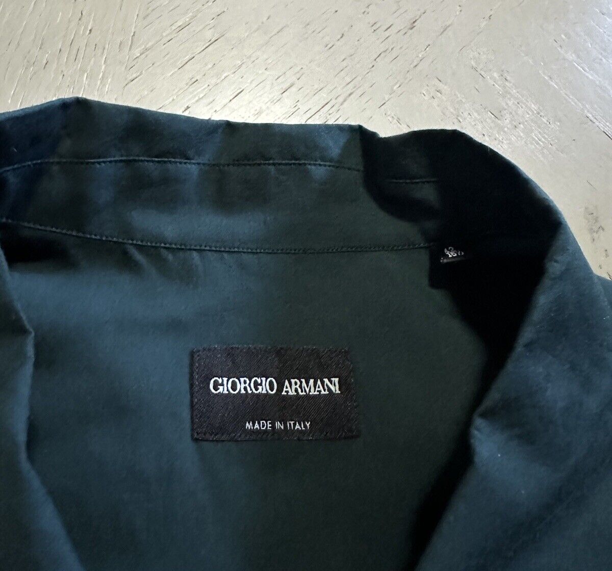 NWT $1195 Giorgio Armani Mens Loose Fit Shirt Green 42/16.5  Italy
