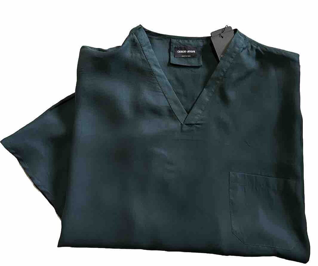 NWT $895 Giorgio Armani Mens Loose Fit T Shirt Green Size XXXL Italy