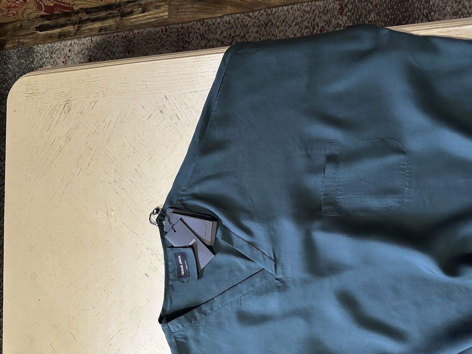NWT $895 Giorgio Armani Mens Loose Fit T Shirt Green Size XXXL Italy