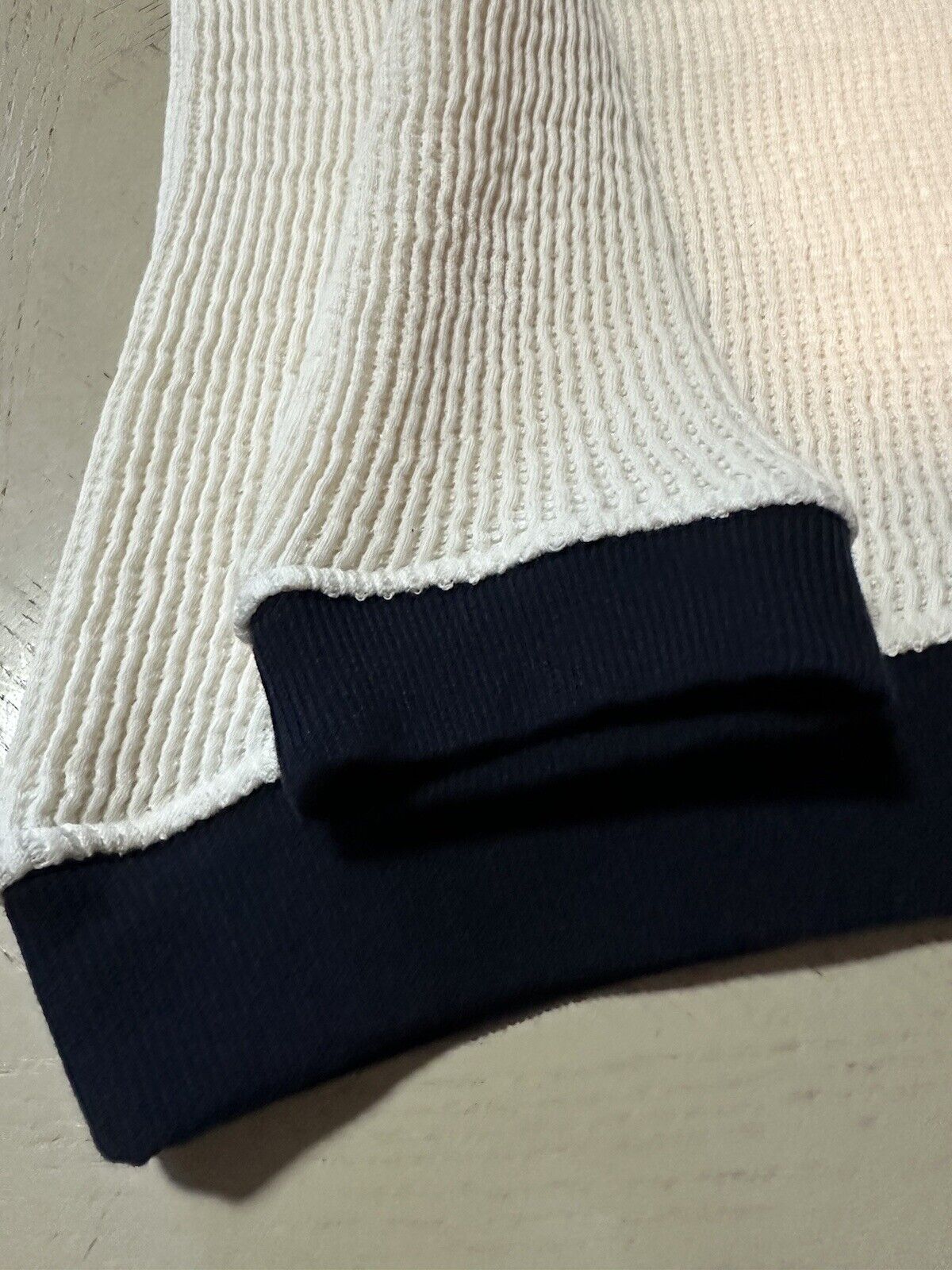 New $1295 Giorgio Armani Men’s Crewneck Sweater White/Blue/Green 52 US ( L )