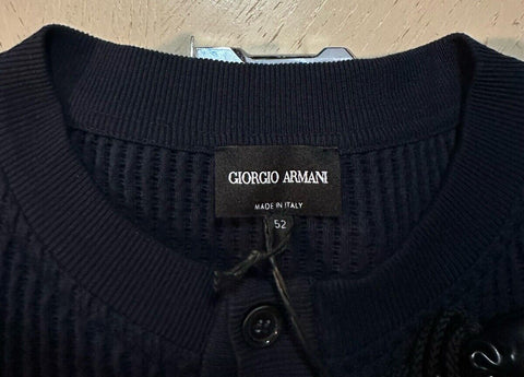 New $1295 Giorgio Armani Men’s Crewneck Sweater White/Blue/Green 52 US ( L )