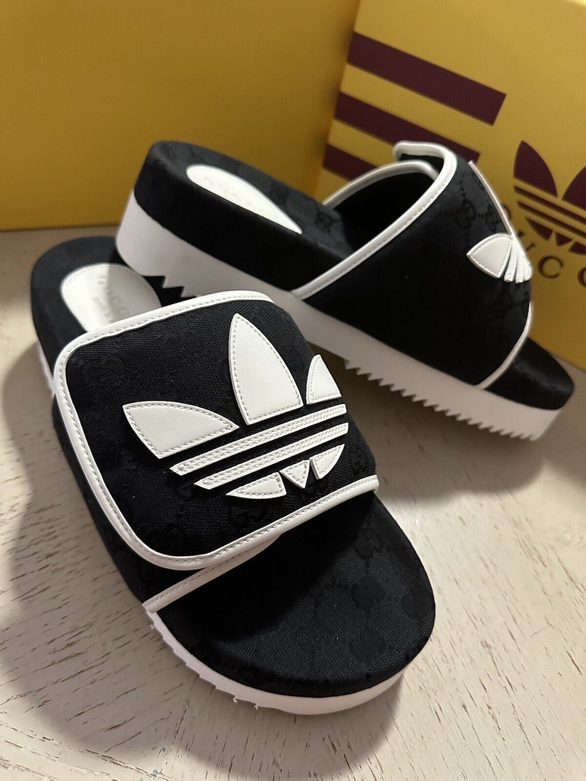 NIB Gucci x adidas Mens Sandal Shoes Black 9 US/8 UK 702412