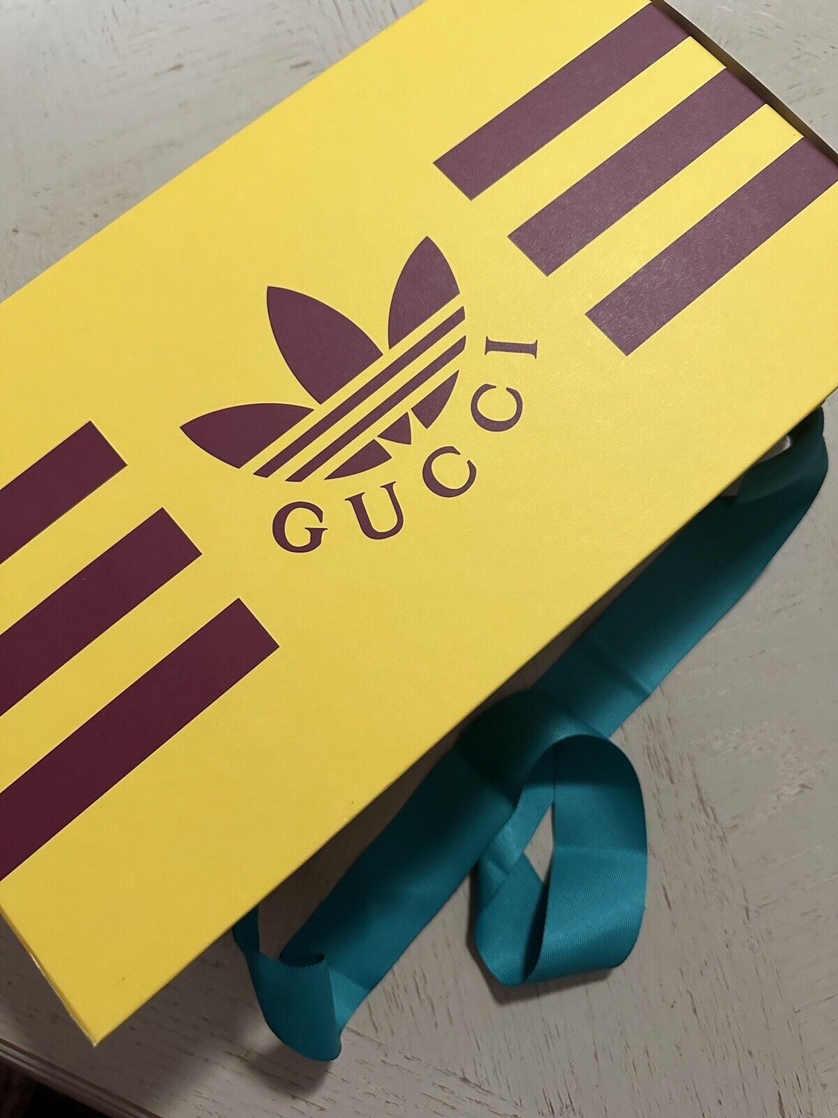 NIB Gucci x adidas Mens Sandal Shoes Black 9 US/8 UK 702412