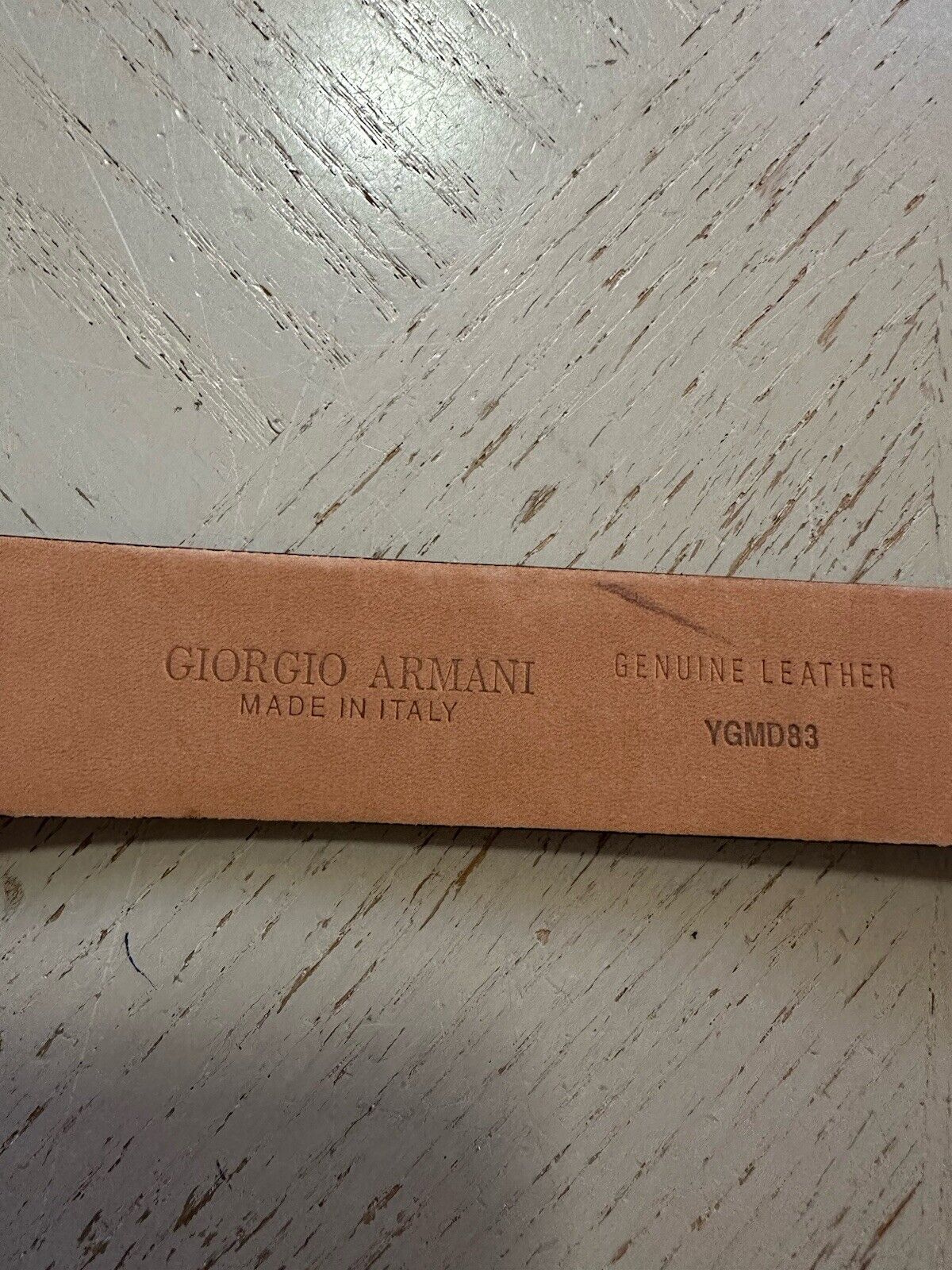 New $595 Giorgio Armani Men’s Suede Belt Brown 34/85 Italy