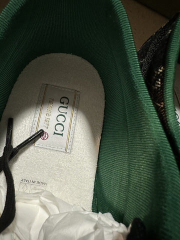New Gucci Men GG Logo Canvas Sneakers Black 12.5 US/12 UK 606111