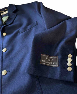 NWT $2900 Gucci Men Oversized Sport Coat Blazer Color Blue 40 US/50 Eu