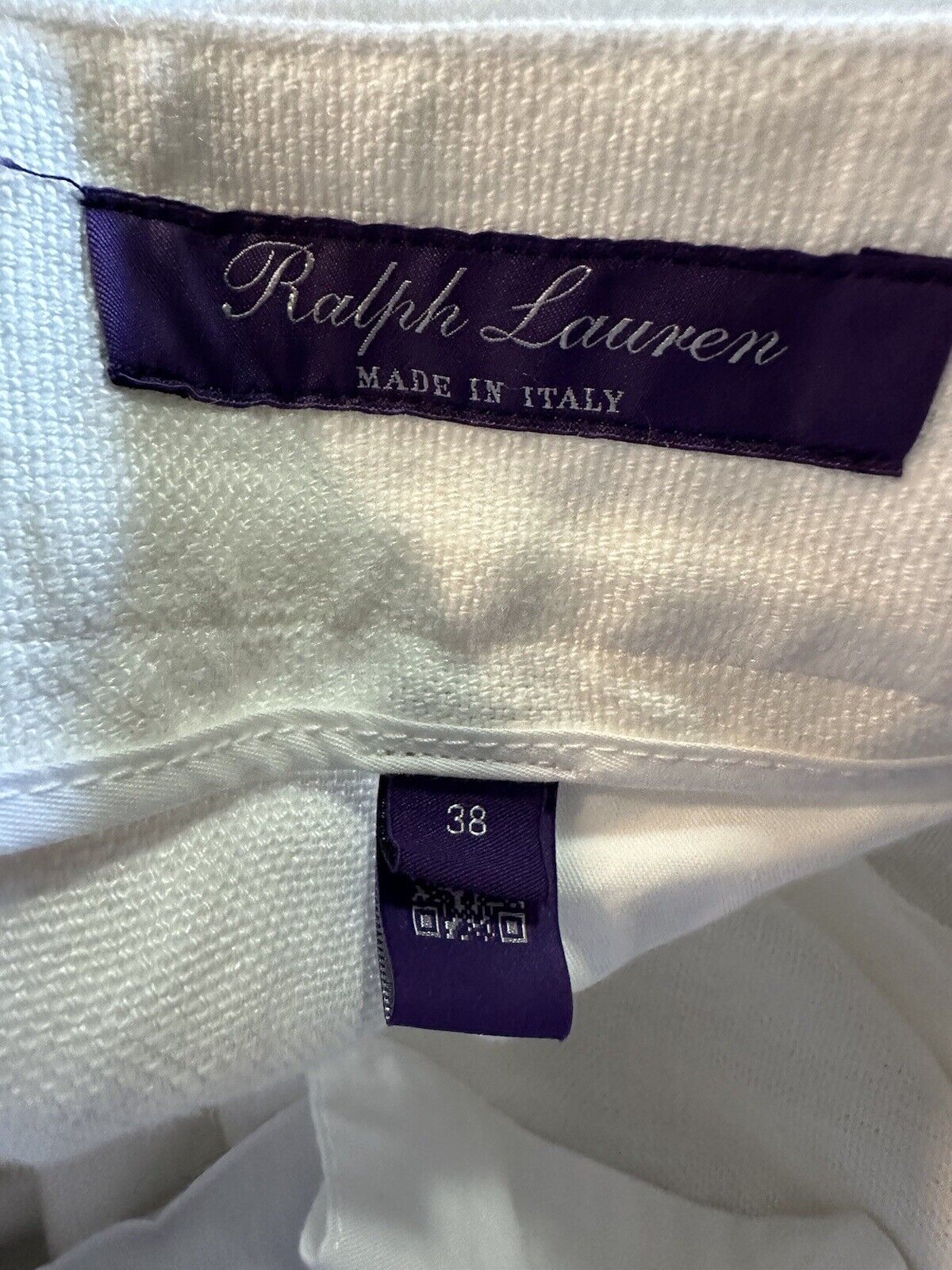 NWT  Ralph Lauren Purple Label Men’s Linen Pants White 38 US/54 Eu Italy