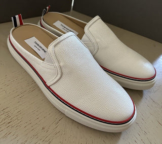 NIB Thom Browne Men Leather Sneaker Sandal Style Mules White 10 US / 43 EU Italy