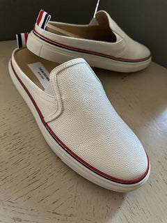 NIB Thom Browne Men Leather Sneaker Sandal Style Mules White 10 US / 43 EU Italy