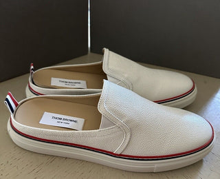 NIB Thom Browne Men Leather Sneaker Sandal Style Mules White 10 US / 43 EU Italy