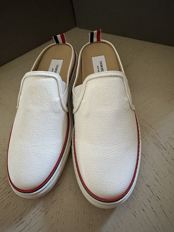NIB Thom Browne Men Leather Sneaker Sandal Style Mules White 10 US / 43 EU Italy
