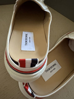 NIB Thom Browne Men Leather Sneaker Sandal Style Mules White 10 US / 43 EU Italy