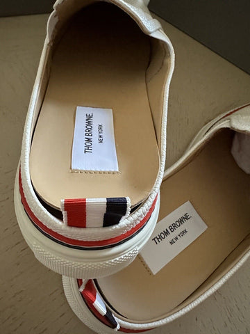 NIB Thom Browne Men Leather Sneaker Sandal Style Mules White 10 US / 43 EU Italy