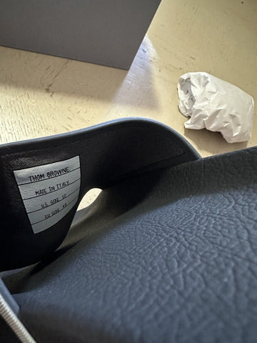 NIB Thom Browne  Logo Slides Sandal Dark Gray Size 12 US/45 Eu Italy