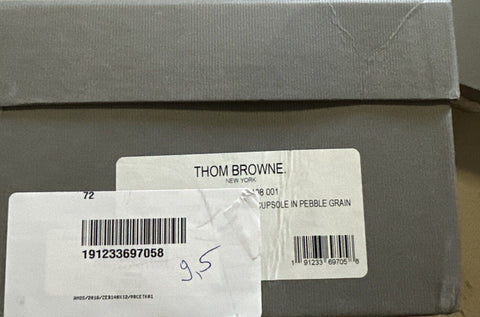 NIB Thom Browne Men Leather Wingtip Oxford Brogues Sneakers Black 9.5 US/42.5 EU