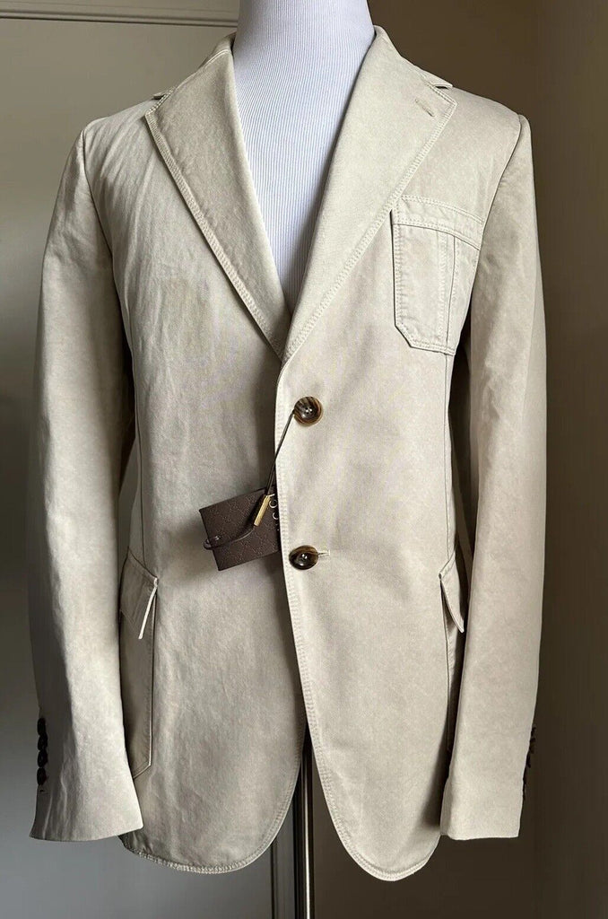 NWT $1580 Gucci Mens Sport Coat Blazer Ivory 46R US/58R Eu Italy