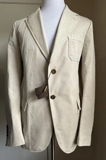 NWT $1580 Gucci Mens Sport Coat Blazer Ivory 46R US/58R Eu Italy