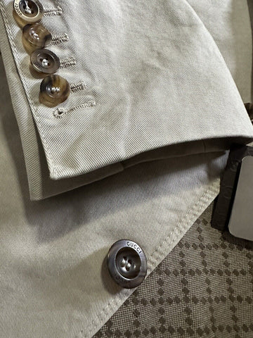 NWT $1580 Gucci Mens Sport Coat Blazer Ivory 46R US/58R Eu Italy