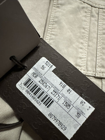 NWT $1580 Gucci Mens Sport Coat Blazer Ivory 46R US/58R Eu Italy