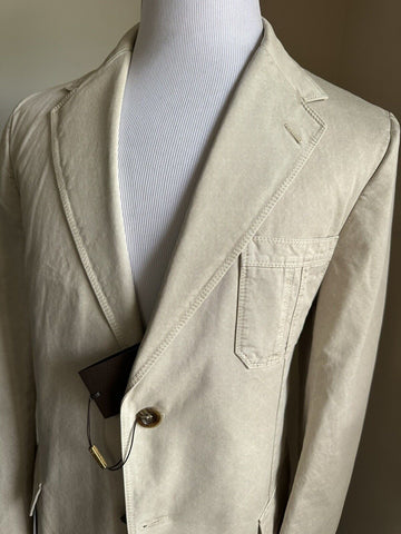 NWT $1580 Gucci Mens Sport Coat Blazer Ivory 46R US/58R Eu Italy