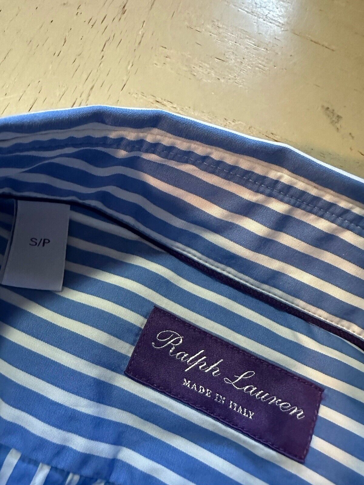 NWT $495 Ralph Lauren Purple Label Aston Striped Dress Shirt Size S Italy