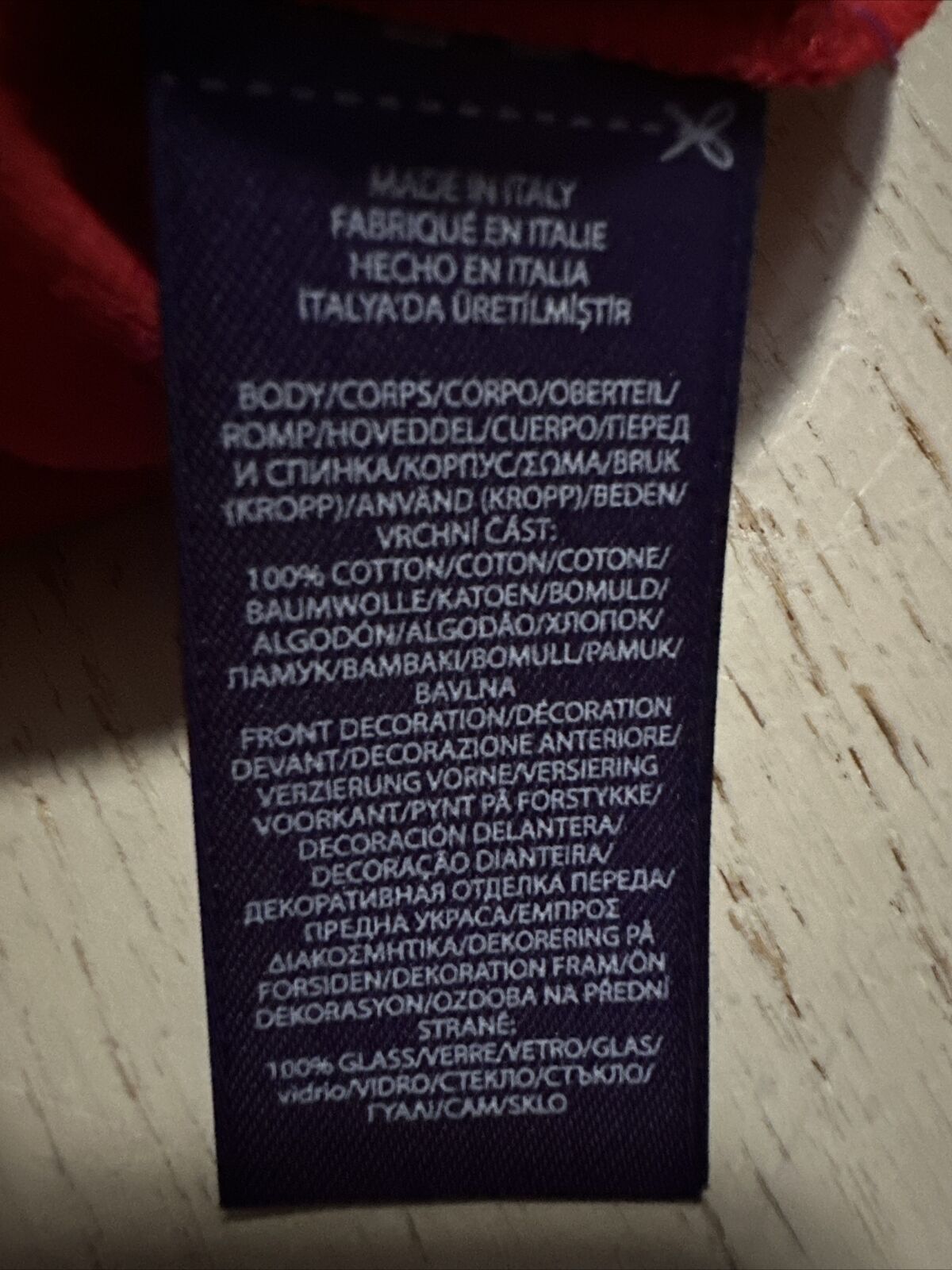 NWT Ralph Lauren Purple Label Women RL Logo Cotton T-Shirt Red Size S Italy