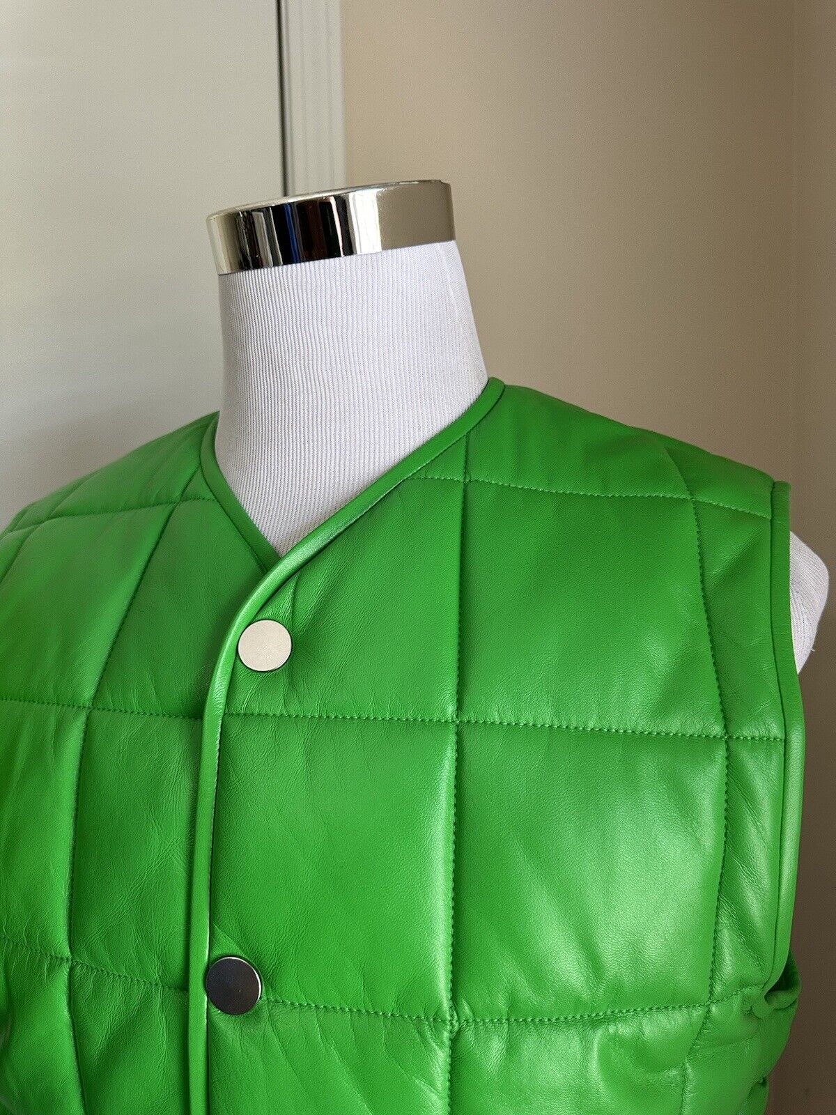 New $3100 Bottega Veneta Men’s Puffer Jacket Vest Green Size S Italy