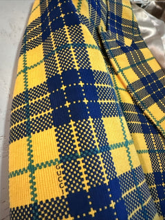 Gucci Men Tartan Cotton Sport Coat Blazer Yellow/Black/Gr. 38 US/48 Eu NET $3800