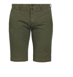 Kiton Men Cotton Woven Short Pants Color Green Size 34 US/50 Eu Italy New $1095