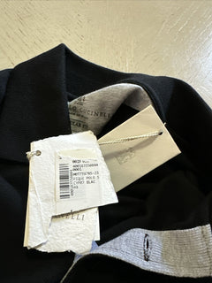 Brunello Cucinelli Regular Fit Men Pique Logo Polo Shirt Black Size S New $730