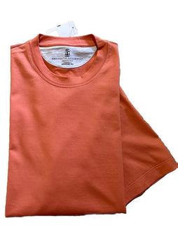Brunello Cucinelli Regular Fit Men’s T Shirt Orange Size ( 48 ) Italy New