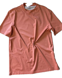 Brunello Cucinelli Regular Fit Men’s T Shirt Orange Size ( 48 ) Italy New
