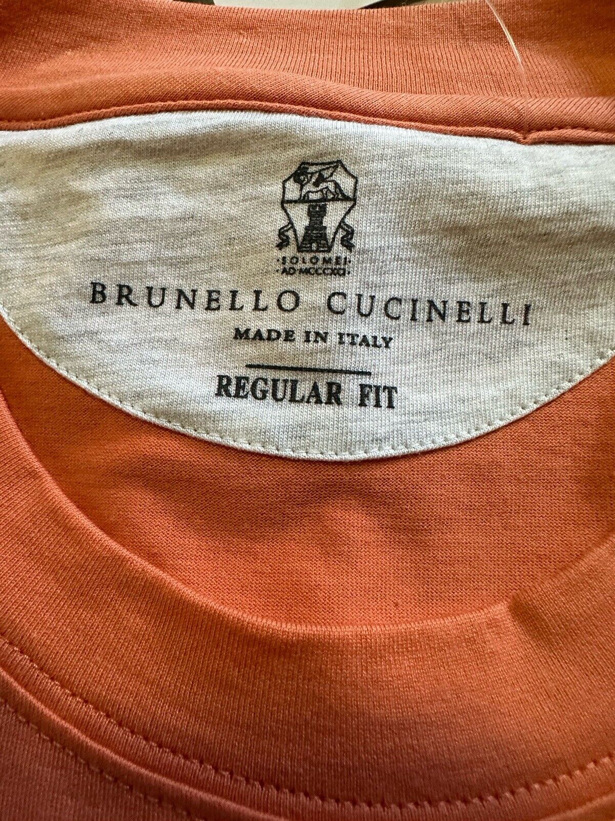 Brunello Cucinelli Regular Fit Men’s T Shirt Orange Size ( 48 ) Italy New