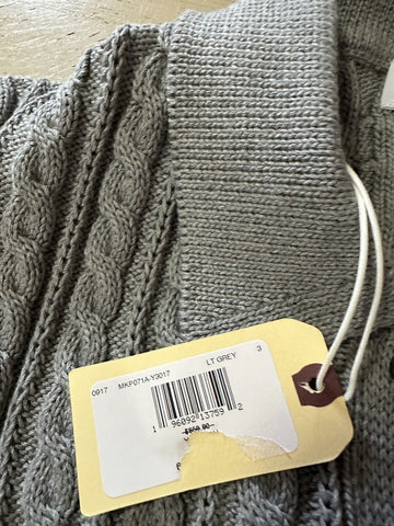 Thom Browne Men’s Cable Knit 4-Bar Polo Shirt Gray L ( 3 ) Ireland New