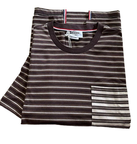 Thom Browne Striped Tee T Shirt Brown Size 3 ( L )
