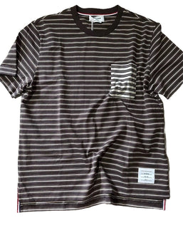 Thom Browne Striped Tee T Shirt Brown Size 3 ( L )