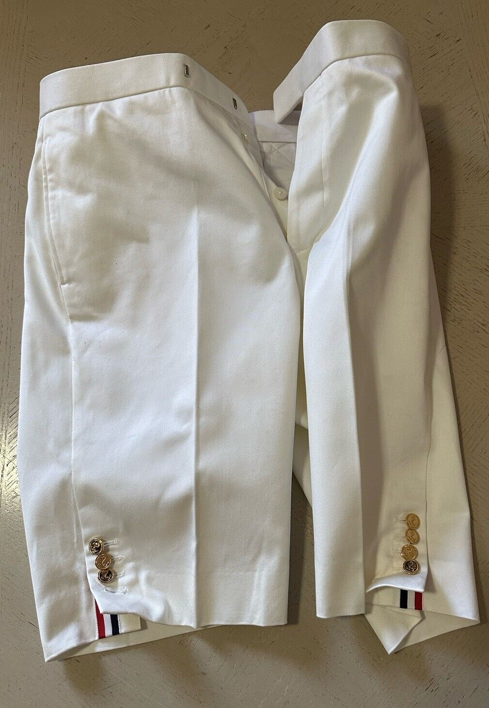 NWT $1010 Thom Brown Men Sold Bermuda Short Pants White Size 4 ( XL ) 38 US/54 E
