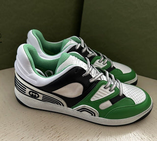 Gucci Men Demetra Basket Low Top Sneakers Green/Whi 9.5 US/9 UK 697882 New $995