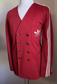 Gucci adidas Men Sport Coat Blazer Red 38R US/48R Eu New $3150