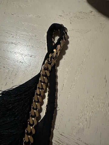 Burberry Melina Fringe Layered Dress Black 2 US/36 It Italy New $4190